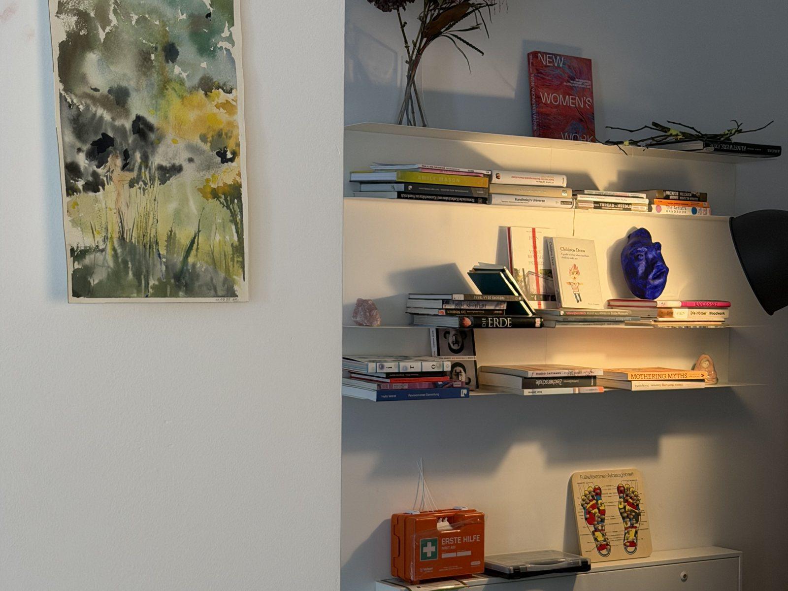 Books, and a watercolour